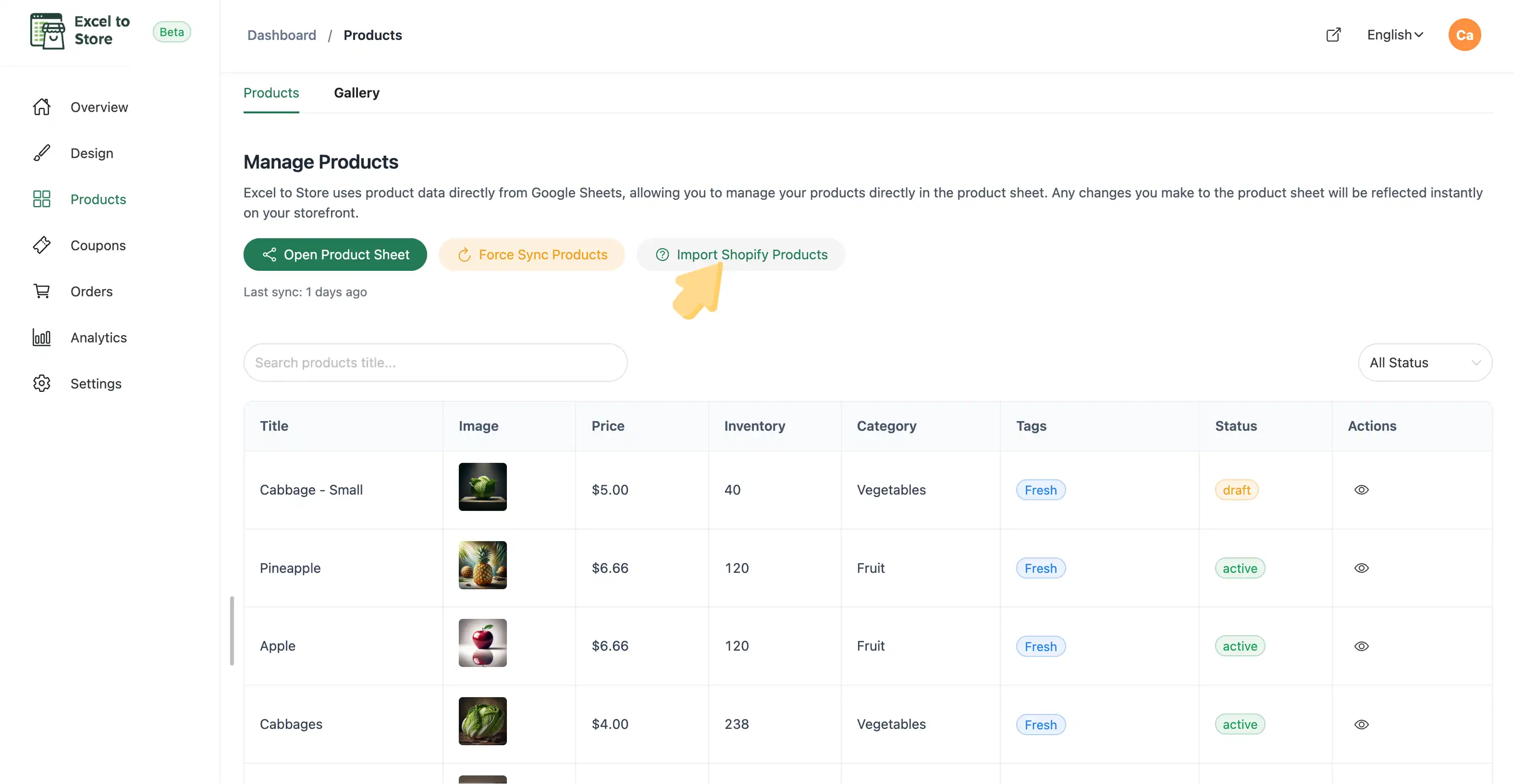 Excel-to-Store Dashboard
